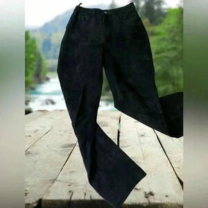 NWT **RARE VINTAGE** Lew Magram - REAL Suede Leather Pants w/ Lining - Size 2